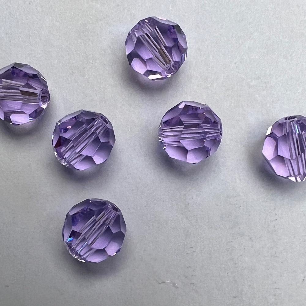 Swarovski Original 8mm Crystal Rounds in Violet #5000